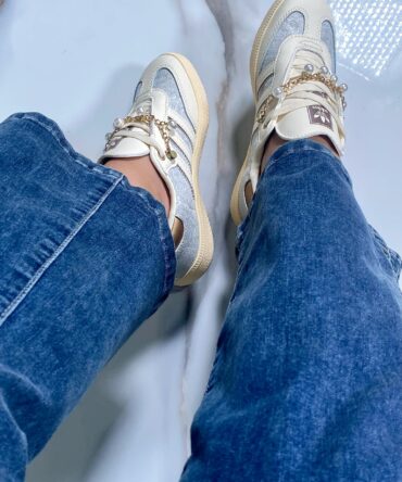 Samba Beige Con Perlas