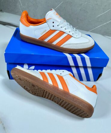 Samba Suela Fina Blanco Naranja